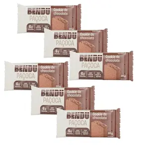 Kit 6 Paçoca Bendu Cookie de Chocolate 20g