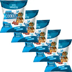 Combo 5 Biscoito Fit Cookies com Whey Protein 45g