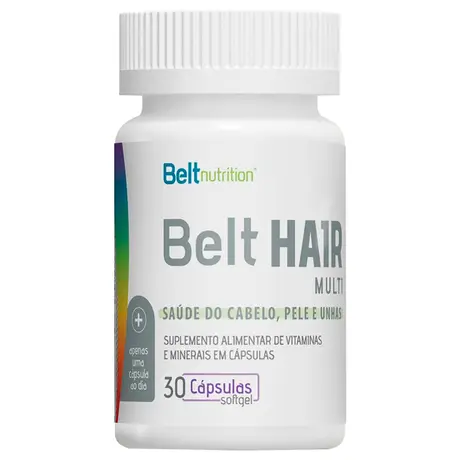 Belt Hair Multi Vitaminas e Minerais Belt Nutrition 30 Cápsulas Softgel