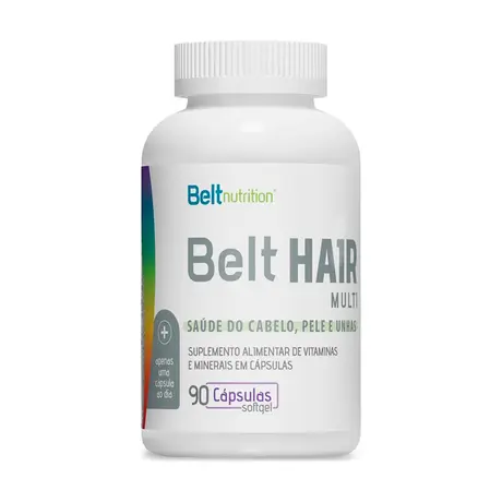 Belt Hair Multi Vitaminas e Minerais Belt Nutrition 90 Cápsulas Softgel