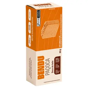 Paçoca Bendu Sabor Doce de Leite Caixa com 4 Unidades de 20g