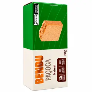 Paçoca Bendu Natural Caixa com 4 Unidades de 20g