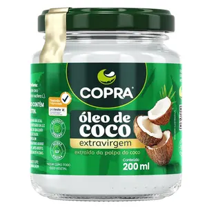 Óleo de Coco Extravirgem Copra 200ml Pote de Vidro