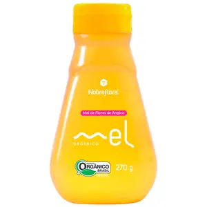 Mel Flor de Angico Orgânico NobreFlora Bisnaga 270g