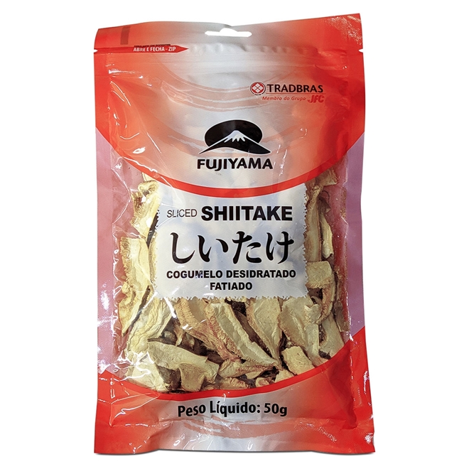 Cogumelo shiitake desidratado e laminado