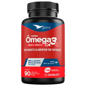 Supra Ômega 33 EPA 22 DHA Global Suplementos 90 Cápsulas