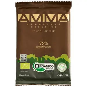 Chocolate Orgânico 75% Cacau Amma 30g