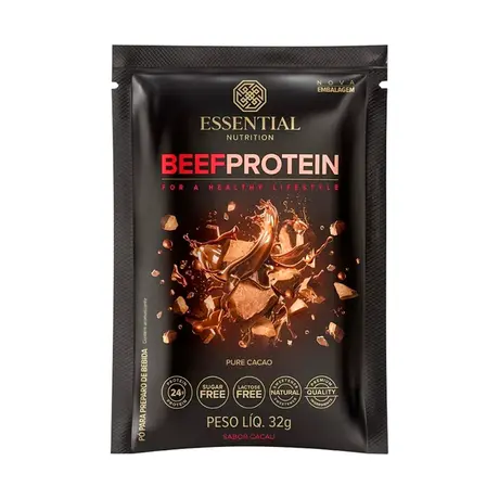 Beef Protein Essential Nutrition 32g Cacau
