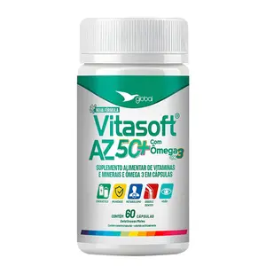 Vitasoft A-Z 50+ com Ômega 3 Global Suplementos 60 Cápsulas