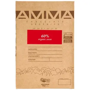 Chocolate Orgânico 60% Cacau Amma 500g