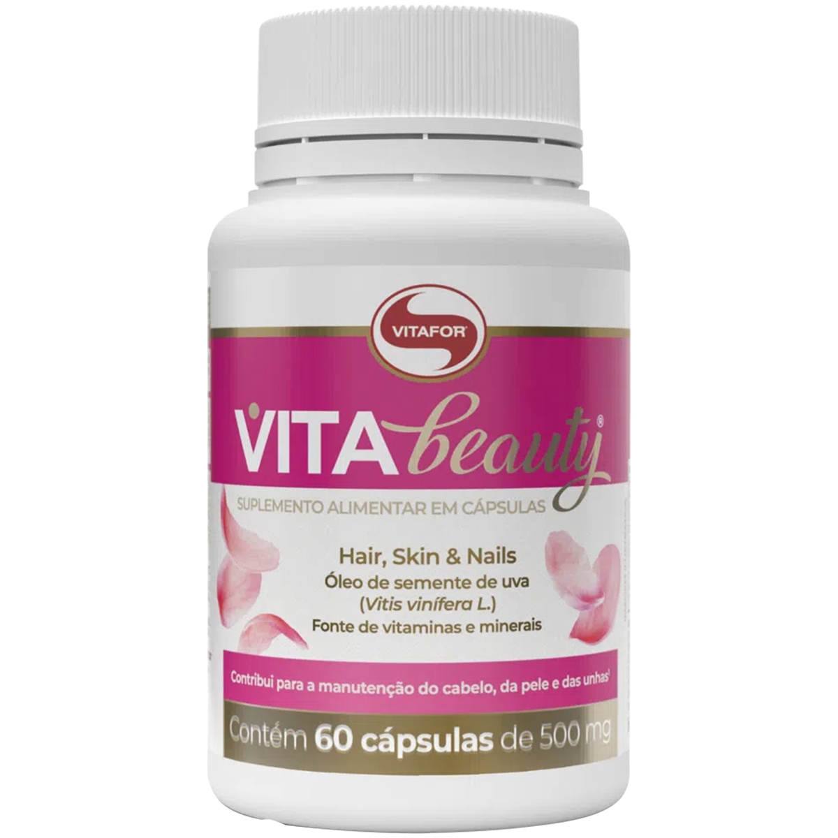 Vita Beauty Hair Skin e Nails Vitafor 60 Cápsulas Vita Beauty Hair