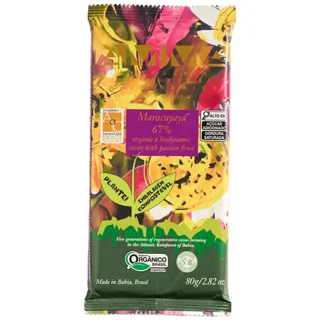 Chocolate Orgânico e Biodinâmico Maracujá 67% Cacau Amma 80g