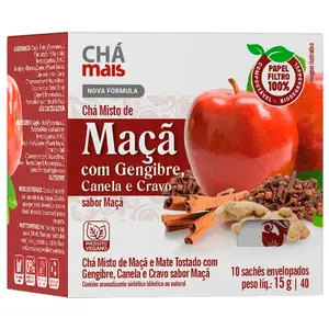 Chá de Maçã com Gengibre, Canela e Cravo Chá Mais 10 Sachês