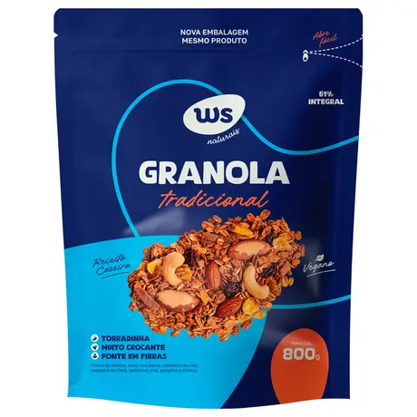 Granola Tradicional WS Naturais 800g