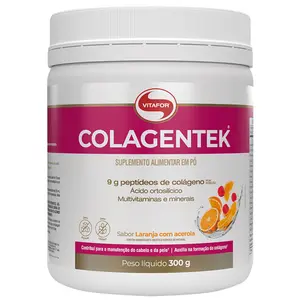 Colagentek Colágeno Vitafor Sabor Laranja com Acerola 300g