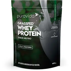 Whey Protein Grassfed Puravida Sabor Neutro 450g