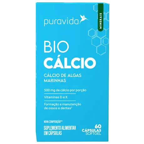 Bio Cálcio Puravida 60 Cápsulas