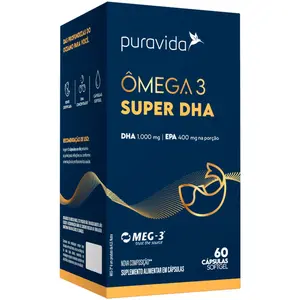 Ômega 3 Super DHA Puravida 60 Cápsulas
