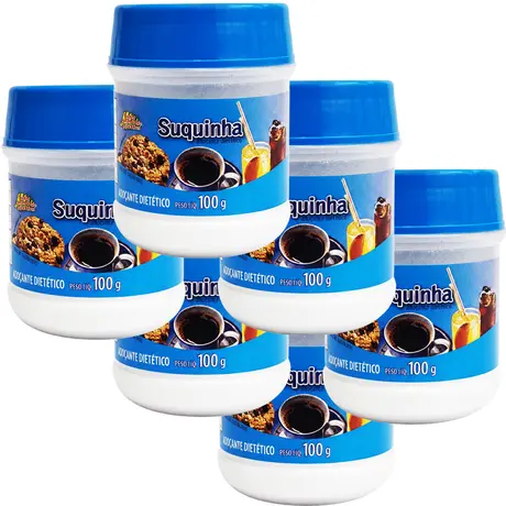 Kit 6 Unidades Suquinha Adoçante Dietético Kerry 100g