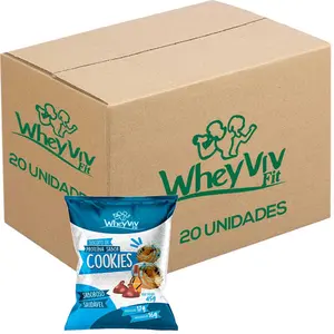 Kit 20 Biscoito Fit Cookies com Whey Protein WheyViv 45g