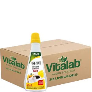 Kit 12 Vist Plus Adoçante Diet Vita Hervas Vitalab 90ml ATACADO