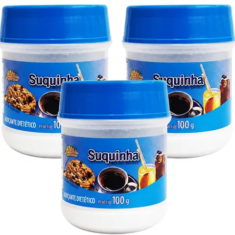 Kit 3 Unidades Suquinha Adoçante Dietético Kerry 100g