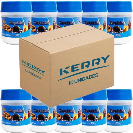 Kit 10 Unidades Suquinha Adoçante Dietético Kerry 100g