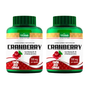 Kit 2 Cranberry Vitalab 60 Cápsulas