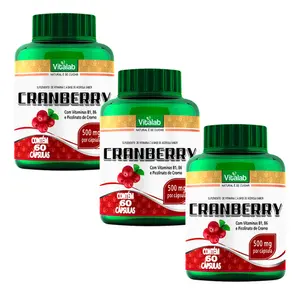 Kit 3 Cranberry Vitalab 60 Cápsulas