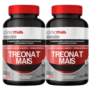 Kit 2 Magnésio L treonato Treonat Mais Clinicmais 60 Cápsulas