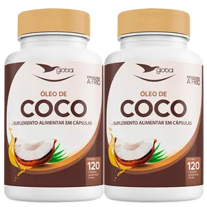 Kit 2 Óleo de Coco Global Suplementos 120 Cápsulas