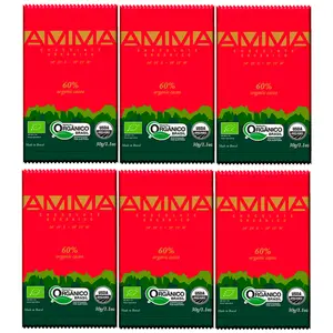 Kit 6 Chocolate Orgânico 60% Cacau Amma 30g