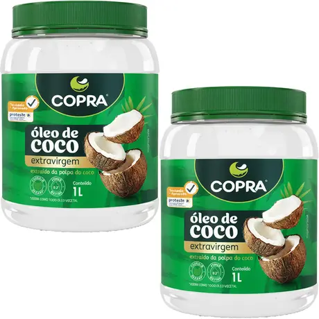 Kit 2 Óleo de Coco Extravirgem Copra Food Service 1L
