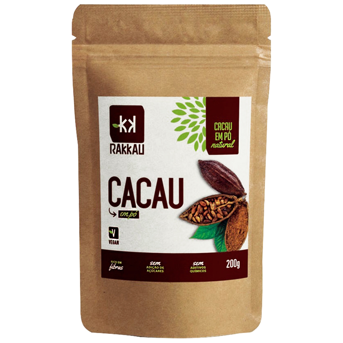 Cacau em Pó Natural Rakkau 200g - Cacau em Pó Natural Rakkau 200g - RAKKAU