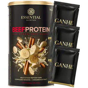 Beef Protein Banana com Canela Essential Nutrition 420g Ganhe Brinde