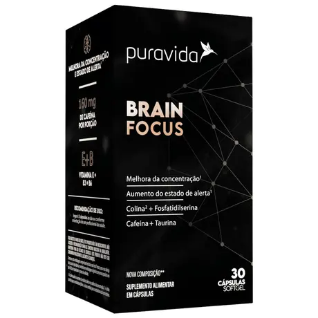 Brain Focus Puravida 30 Cápsulas