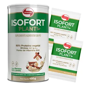 Isofort Plant Vitafor Sabor Banana com Canela 450g Ganhe Brinde