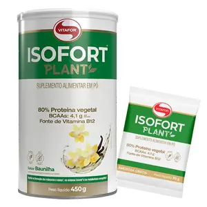 Isofort Plant Vitafor Sabor Baunilha 450g Ganhe Brinde