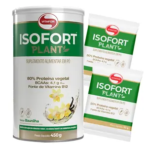 Isofort Plant Vitafor Sabor Baunilha 450g Ganhe Brinde