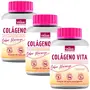 Kit 3 Colágeno Vita Vitalab Sabor Morango 60 Balas Mastigáveis