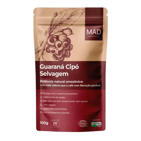 Guaraná Cipó Orgânico em Pó Mad 100g