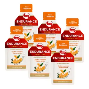 Kit 6 Endurance Energy Gel Vitafor Sachê 30g Tangerina