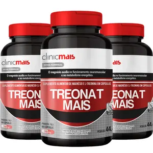 Kit 3 Magnésio L treonato Treonat Mais Clinicmais 60 Cápsulas