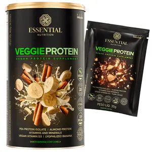 Veggie Protein Banana com Canela Essential Nutrition 462g Ganhe Brinde