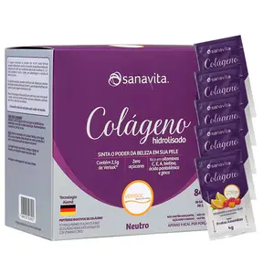 Colágeno Hidrolisado Verisol Sanavita 30 Sachês Neutro Ganhe Brinde