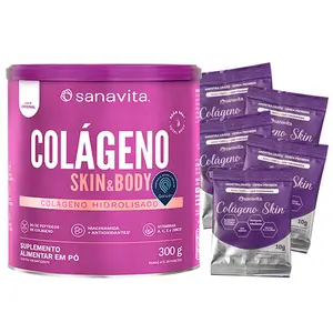 Colágeno Skin Sanavita Sabor Original 300g Ganhe Brinde