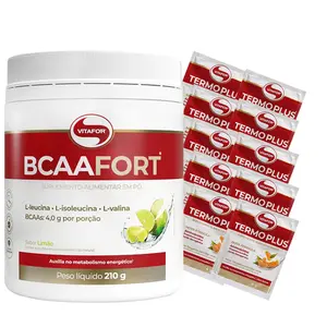 BCAA Fort Vitafor Sabor Limão 210g Ganhe Brinde
