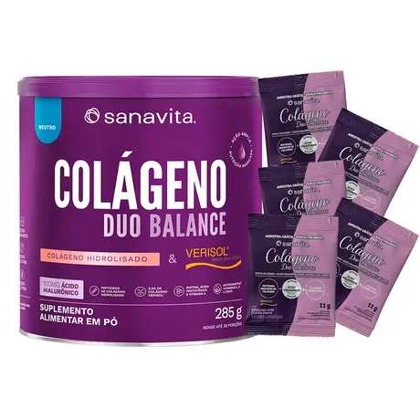 Colágeno Duo Balance Sanavita Neutro 285g Ganhe Brinde