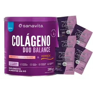 Colágeno Duo Balance Sanavita Neutro 285g Ganhe Brinde