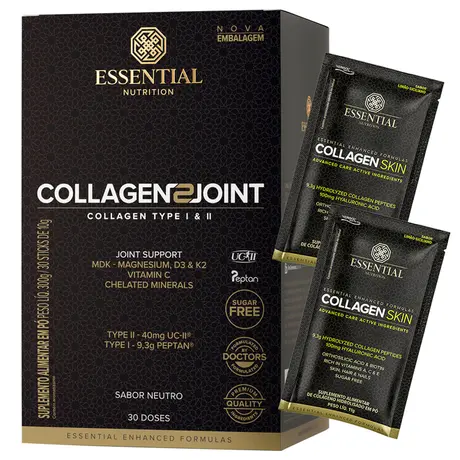 Colágeno Tipo 2 Joint Essential Nutrition Neutro 30 Sticks Ganhe Brinde